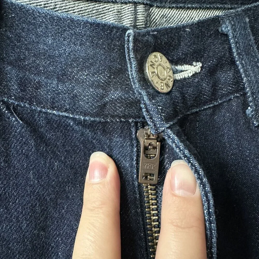 Acne Mic A Low Rise Jeans in Dark Wash - Picture 8 of 12